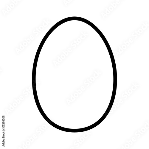 Chicken egg or duck egg line art icon for apps and websites