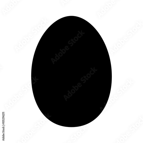 Chicken egg or duck egg flat icon for apps and websites