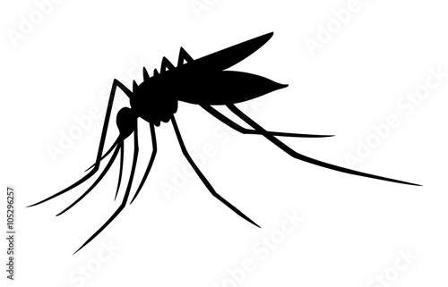 Mosquito insect silhouette flat icon for apps and websites