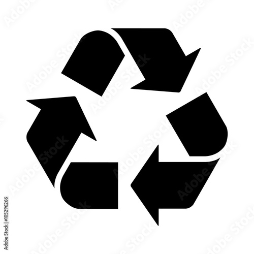 Recycle or recycling arrows flat icon for apps and websites