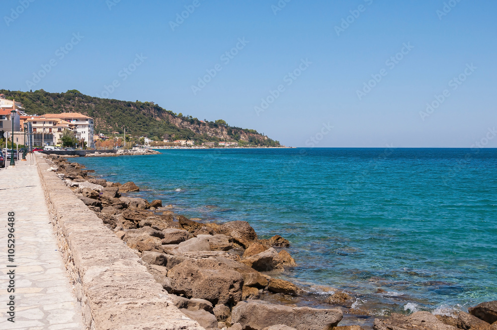 Caostline in Zakynthos city