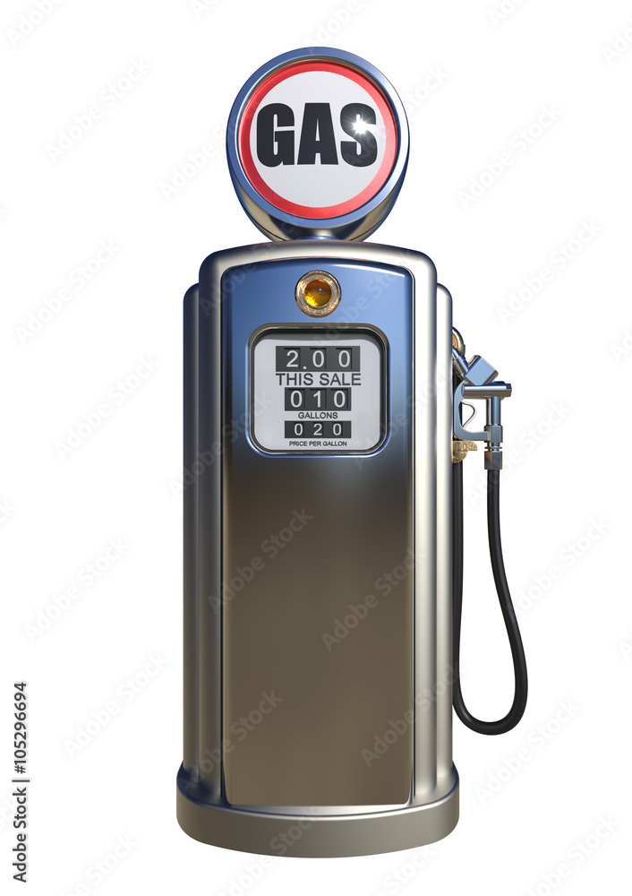 Retro gas pump 3D render Retro gas pump 3D render