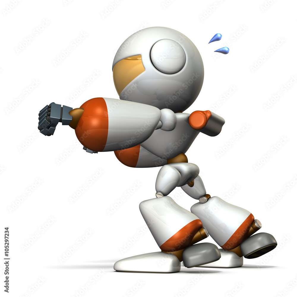 パンチを繰り出すロボット パンチを繰り出すロボット