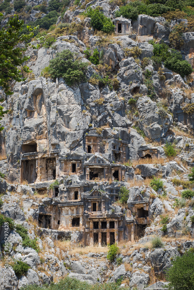 Скальные гробницы. Мира, Анталия, Турция.