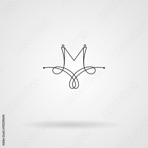 Orante lined letter inscribed in Art Nouveau style. Calligraphic signature.
