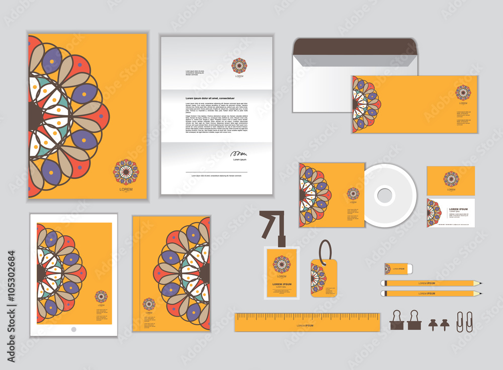 corporate identity template for your business includes CD Cover, Business Card, folder, ruler, Envelope and Letter Head Designs N