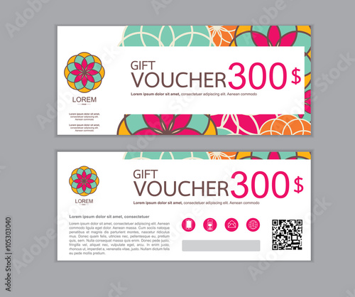 gift voucher vector design template set 5