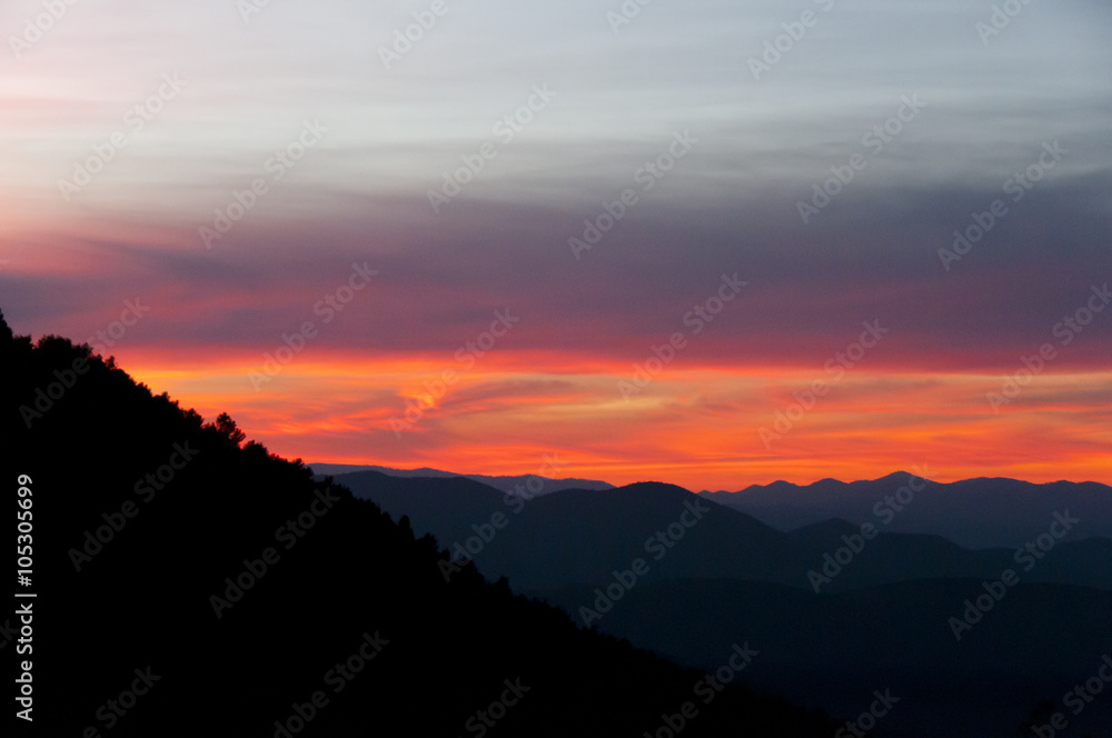 Naklejka premium Colorful Sunset - Atlas Mountains - Morocco