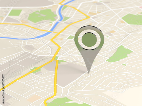 Canvas-taulu map locator icon