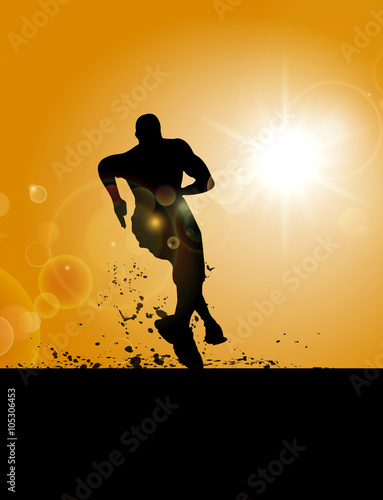 A man running on the field 