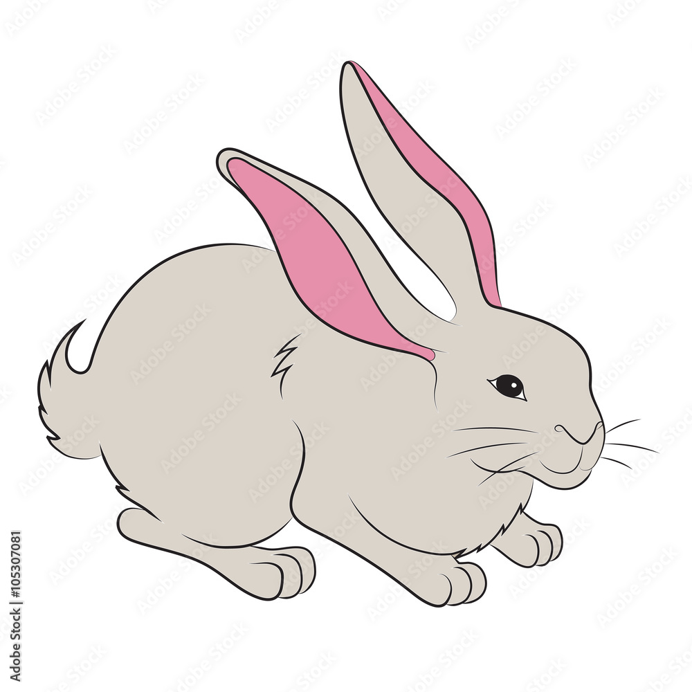 Vector illustration of an Easter bunny Vector illustration of an Easter bunny