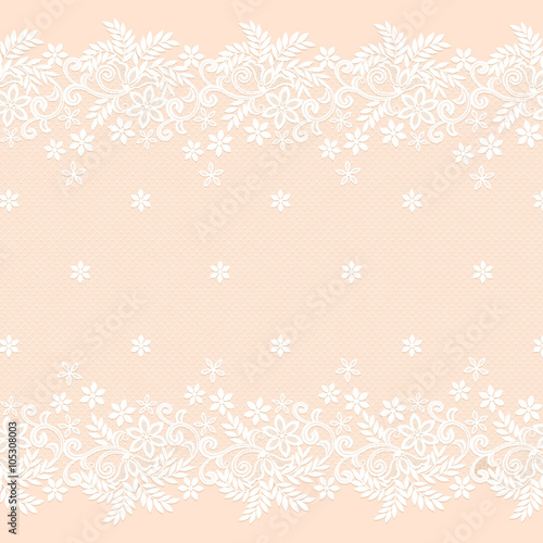 White lace border