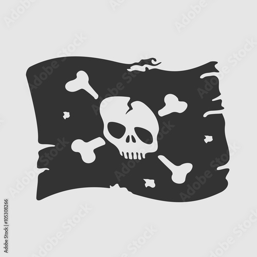Vector Symbol Pirate Flag