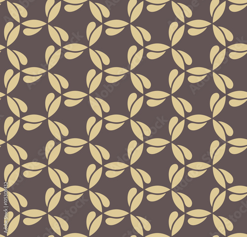 Seamless golden ornament. Modern stylish geometric pattern with repeating elements