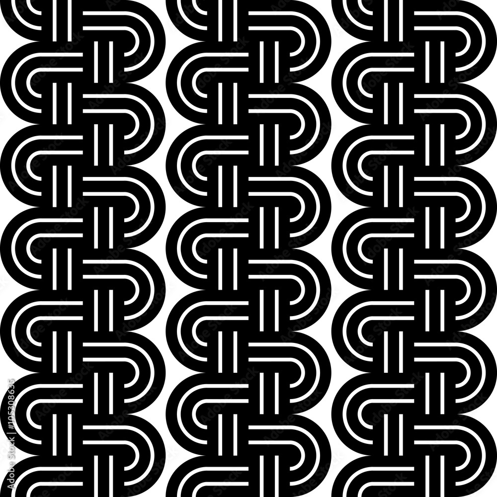 Design seamless monochrome waving pattern Design seamless monochrome waving pattern
