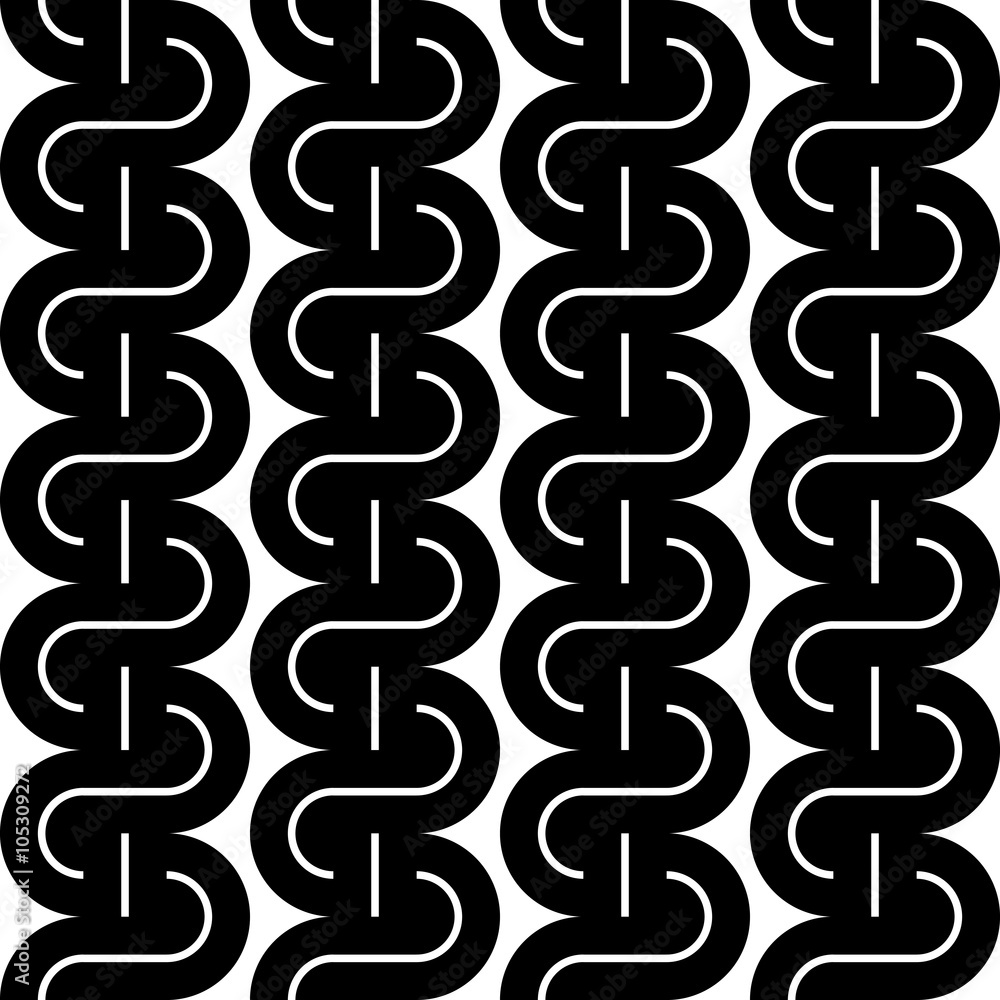 Design seamless monochrome waving pattern Design seamless monochrome waving pattern