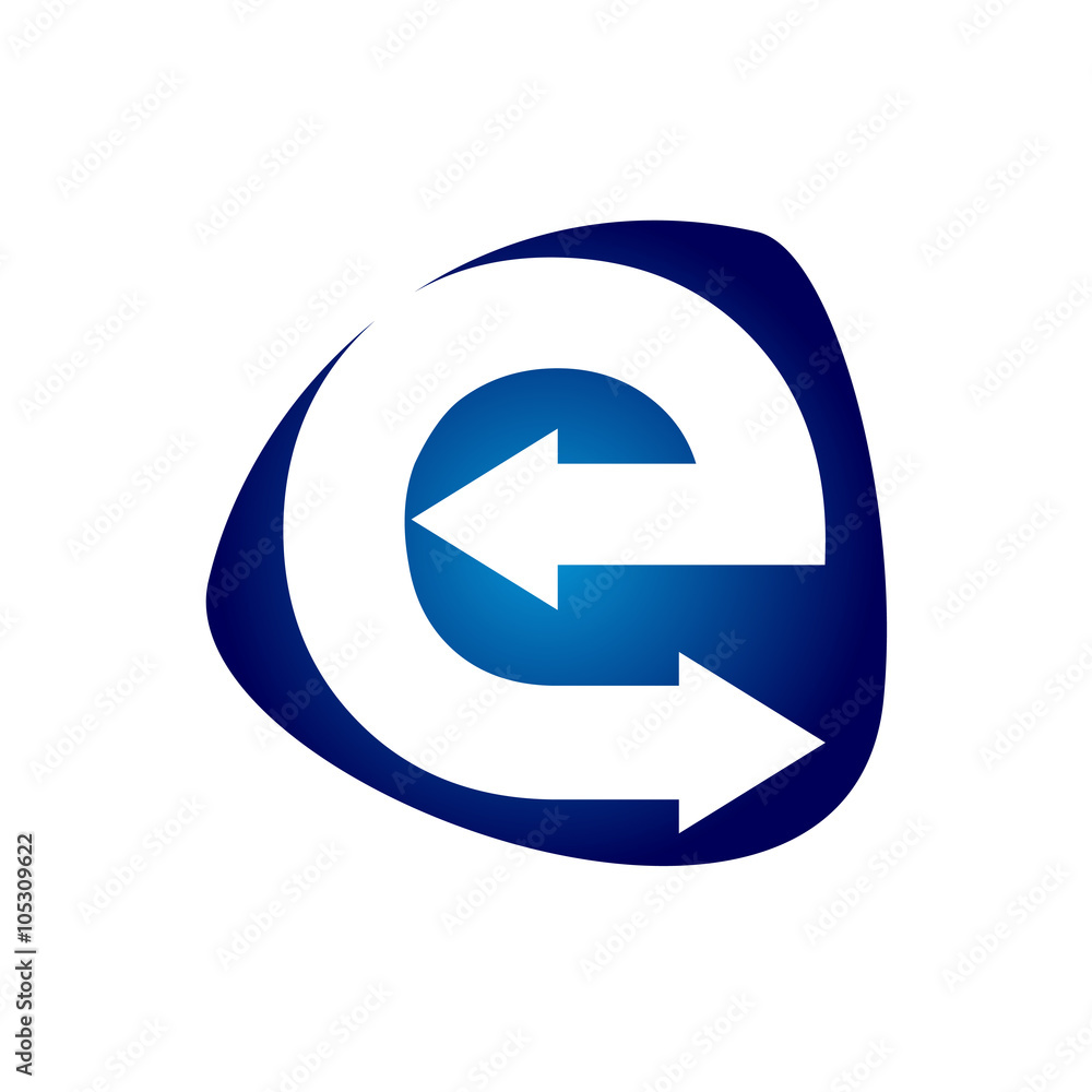 Abstract E Letter Arrow Direction Strategy Abstract E Letter Arrow Direction Strategy
