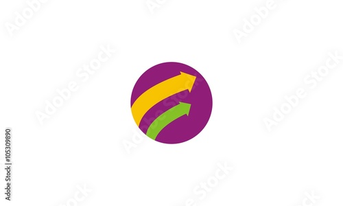 arrows circle business logo