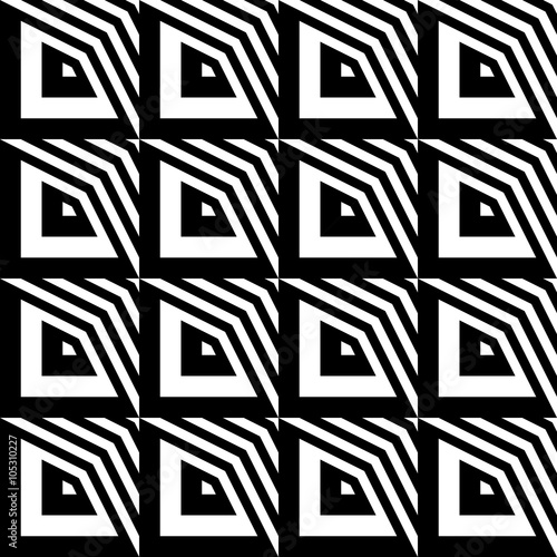 Design seamless monochrome geometric pattern