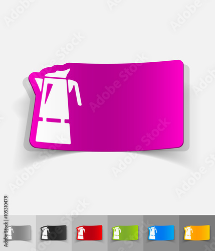 realistic design element. coffee pot