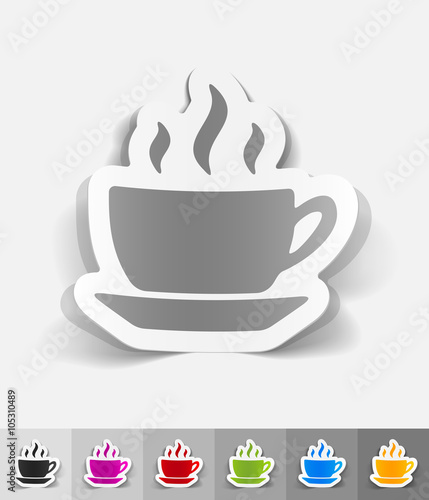 realistic design element. cup of coffee