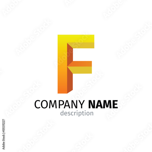 Letter F logo icon design template elements 
