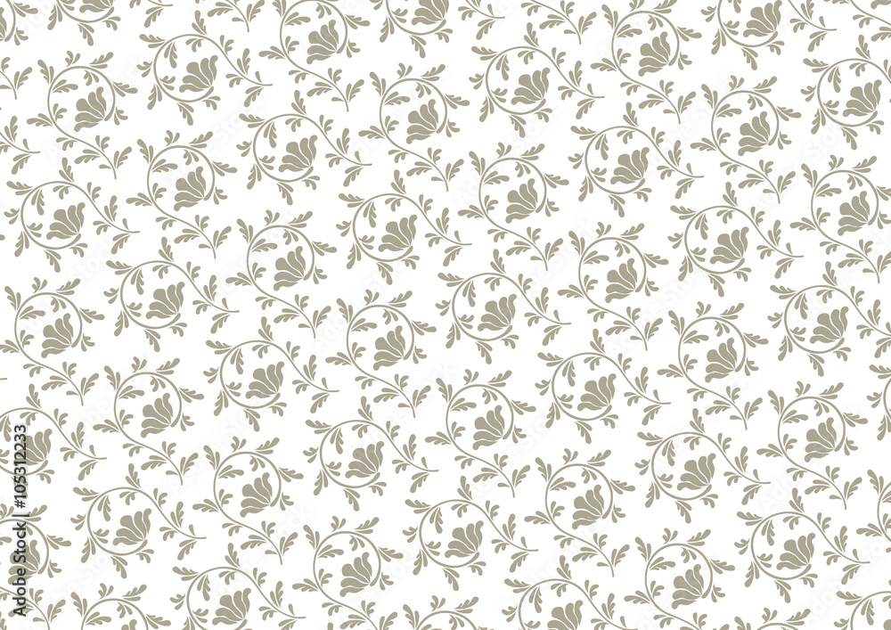 アラベスク模様のイラスト グレーベージュ Stock Vector Adobe Stock