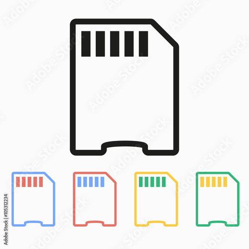 Memory card- vector icon.