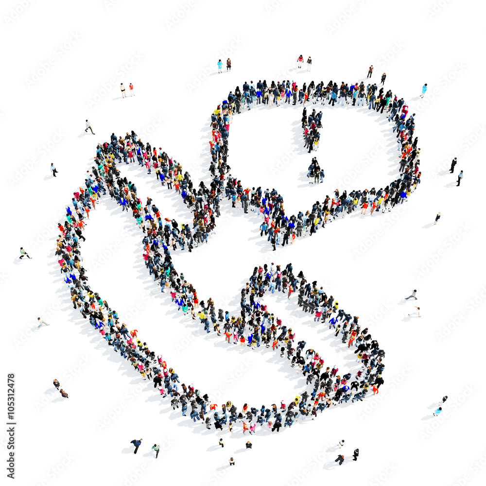 people handset communication icon people handset communication icon
