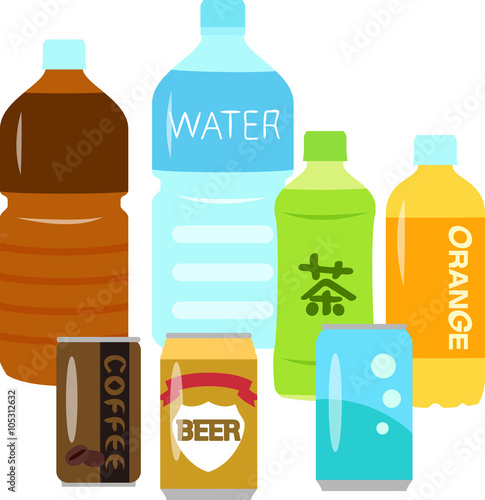 ペットボトルや缶入りの飲み物