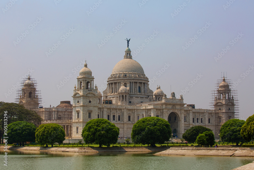 Landmark building Victoria Memorial in Kolkata or Calcutta, Indi