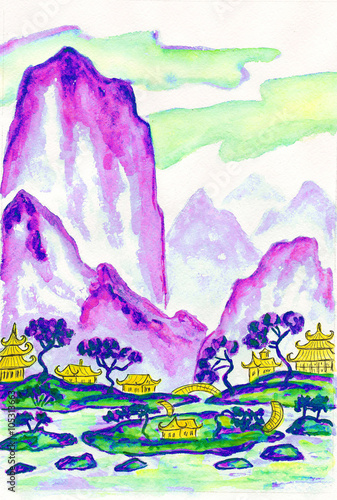 Purplemountains, painting photo