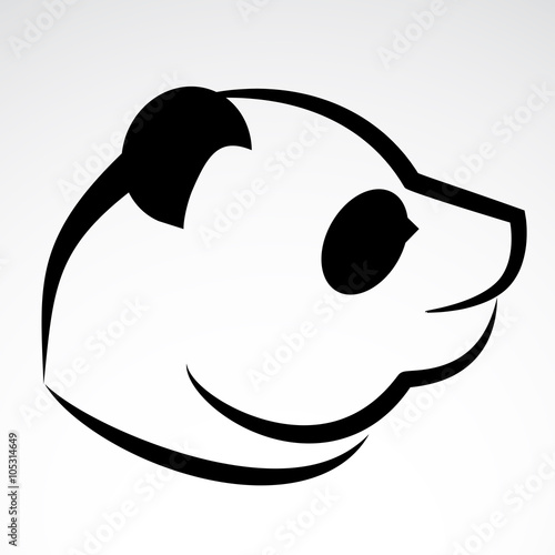 Fototapeta Naklejka Na Ścianę i Meble -  Panda face - vector illustration.