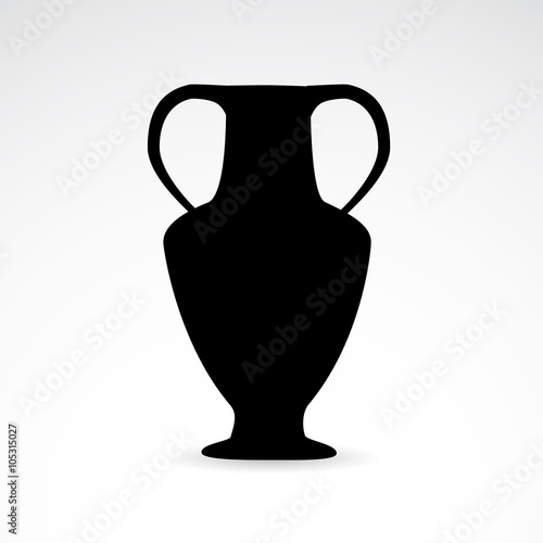 Ancient greek vase - vector icon.