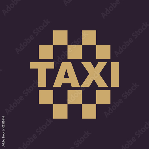 The taxi icon. Cab and taxicab symbol. Flat