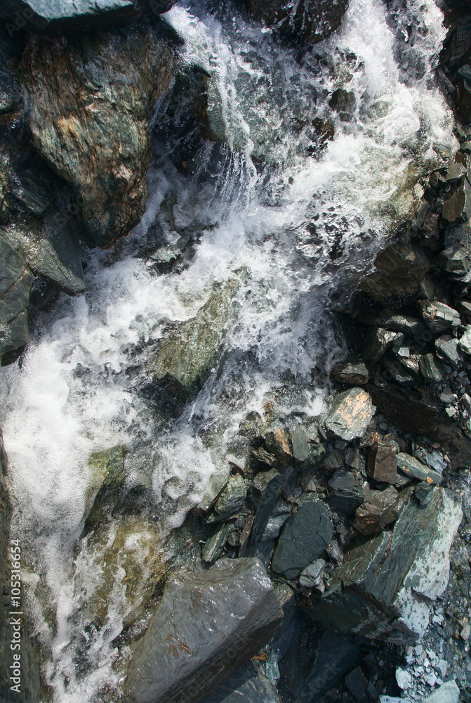 Mountain stream closeup