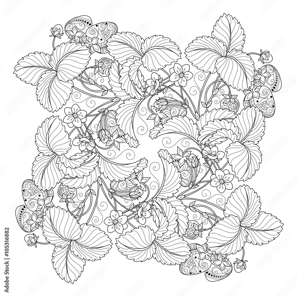 Vector Monochrome Fruit Background Vector Monochrome Fruit Background