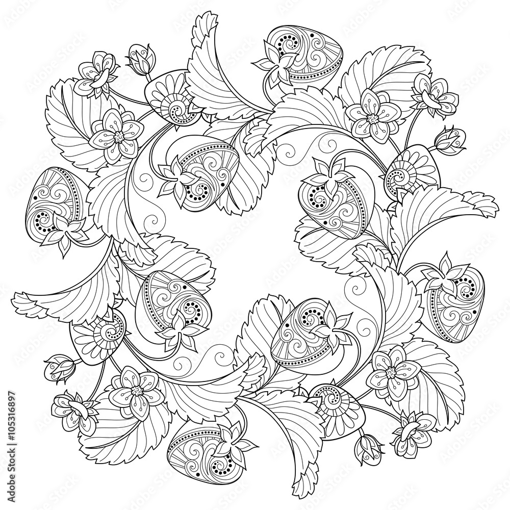 Vector Monochrome Fruit Background Vector Monochrome Fruit Background