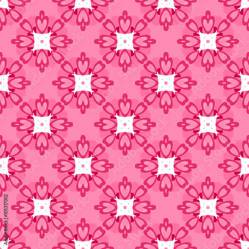 Seamless geometric floral pattern