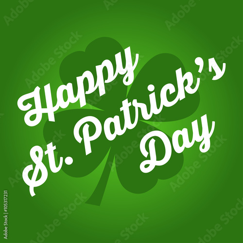 Icono plano Happy St. Patrick Day con trebol #1