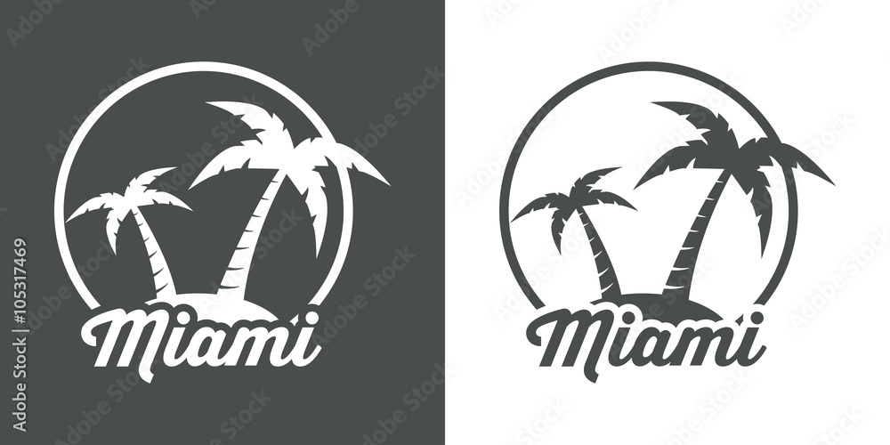 Naklejka premium Icono plano Miami #1