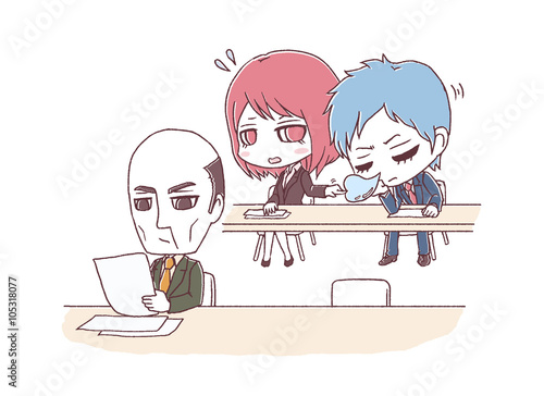 会議中に居眠りするビジネスマン Stock イラスト Adobe Stock