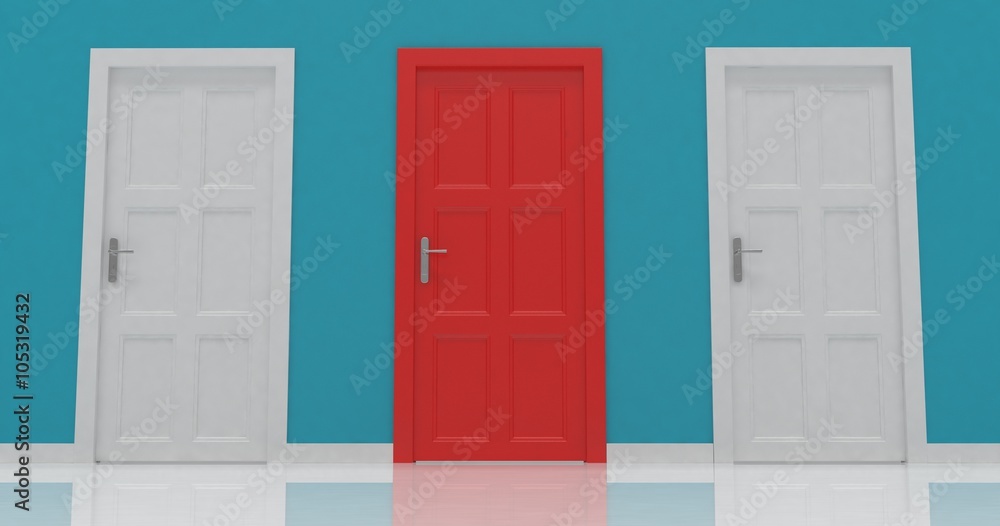 3d door render vote concept 3d door render vote concept