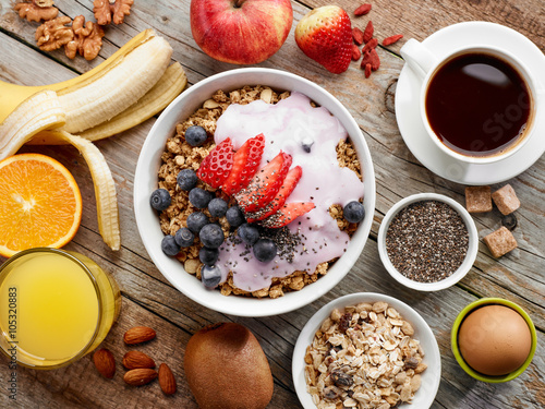 healthy breakfast ingredients photo