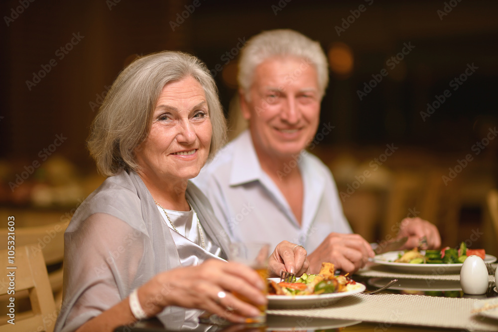 Mature couple at restaurant Mature couple at restaurant