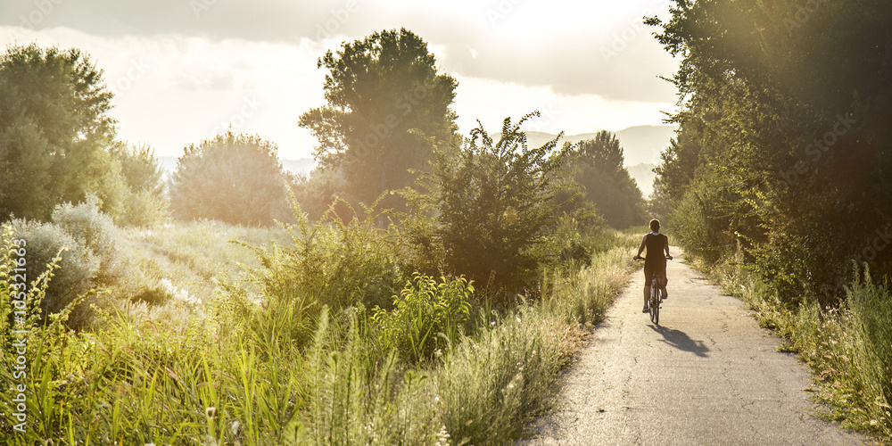Young girl on bike Young girl on bike