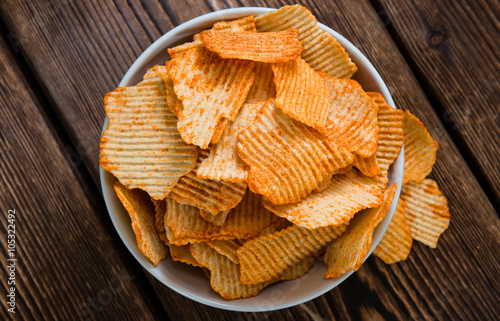 Potato Chips (rippled, selective focus)