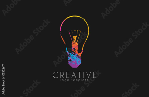 Lightbulb logo. Idea logo. Creative logo. Bulb logo design