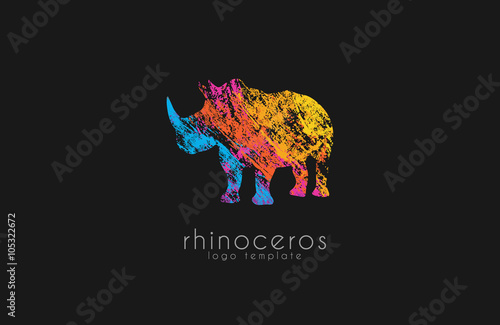 Rhino logo, Animal logo,Animal logo collection,Elements for brand identity, creative logo.