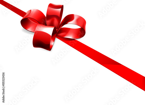 Red Bow Gift Background
